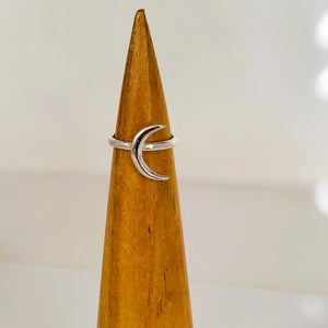 Crescent moon ring